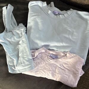 Women's Light Blue and Lavender Tops
